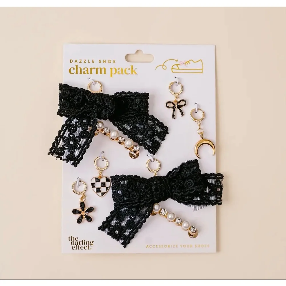 Dazzle Shoe Charm Pack Choose color Pink, Black, Blue NWT